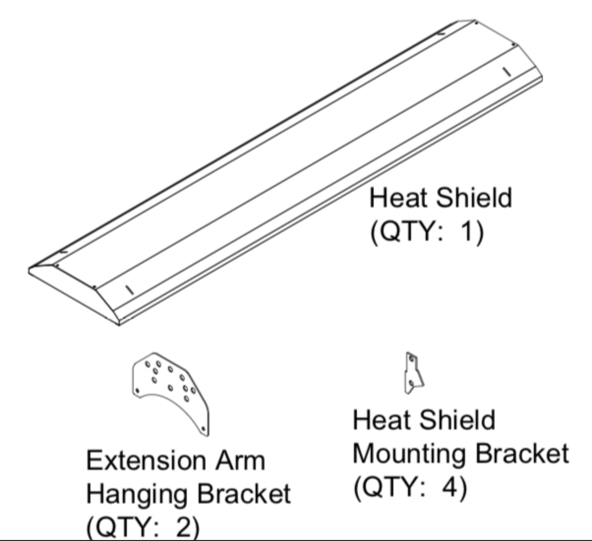 HS044 - Low Clearance Heat Shield for HAB40/50 The Habanero, Ceiling Mount