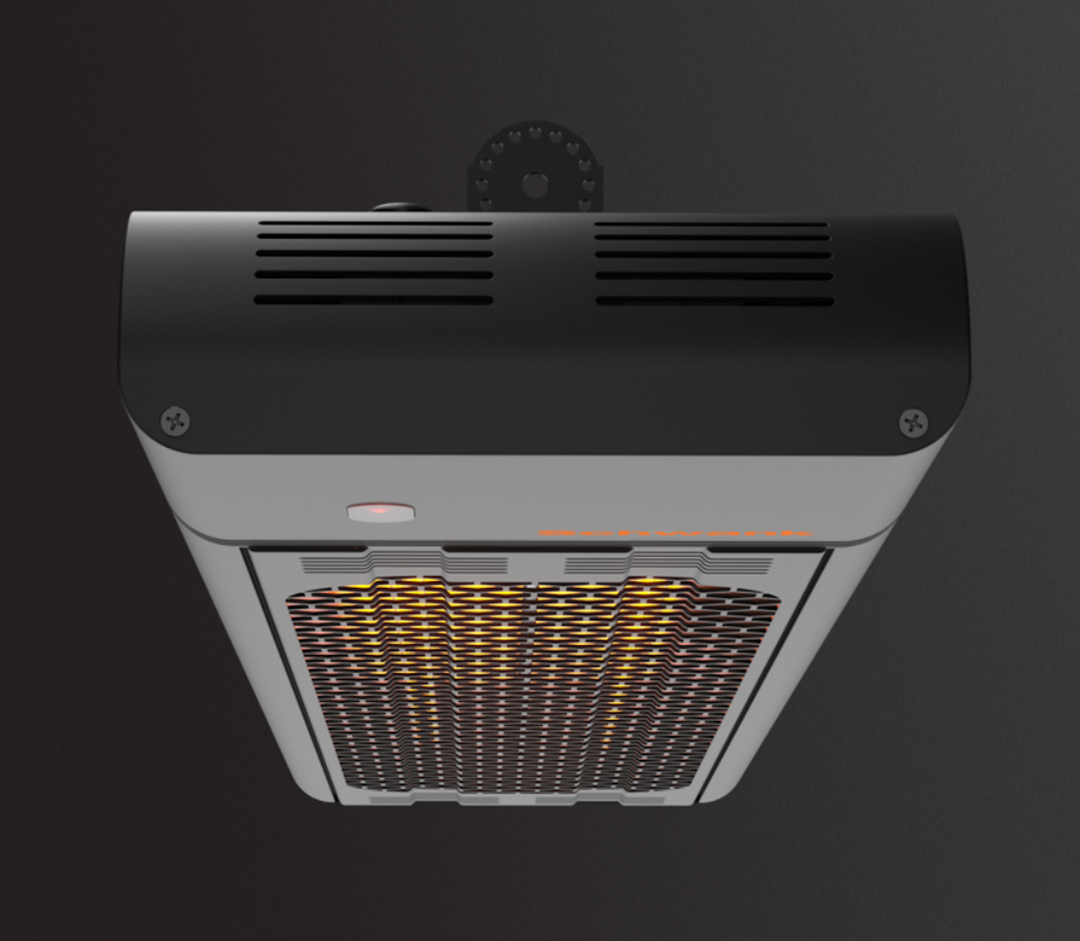 43" 240v/208v 4,000W eSchwank Ghost Series Electric Infrared Heater, Black, Single Phase, 16.7 Amps