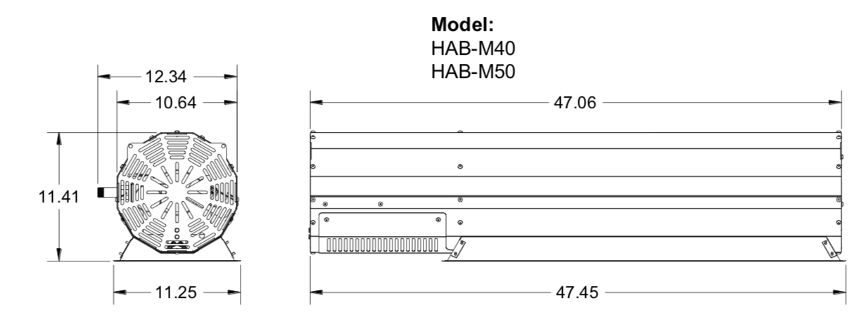 HAB40 - The Habanero by IR Energy, 48", High Intensity In/Outdoor Unvented Wall/Ceiling Mount, 40,000 btu, NG